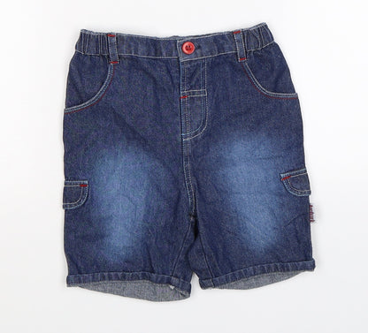 Aardvark Boys Blue  Denim Cargo Shorts Size 2 Years
