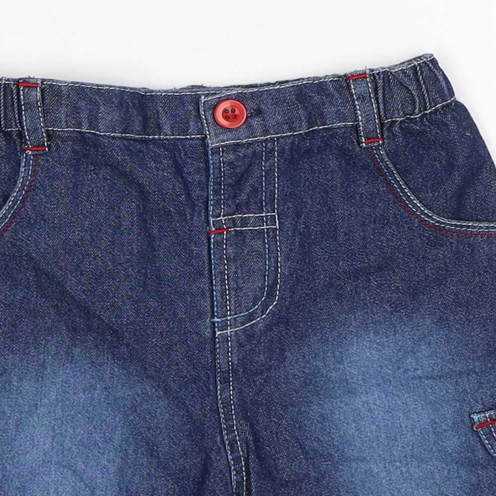 Aardvark Boys Blue  Denim Cargo Shorts Size 2 Years