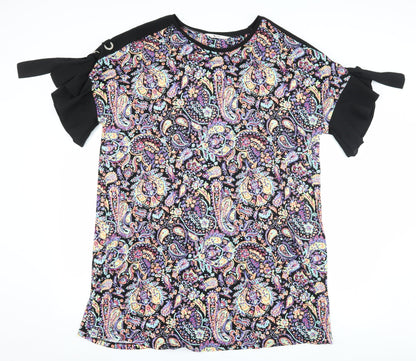 TU Womens Black Paisley  Shift  Size 16