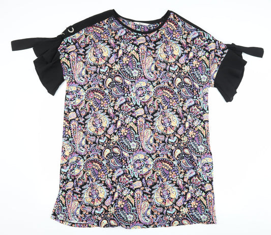 TU Womens Black Paisley  Shift  Size 16