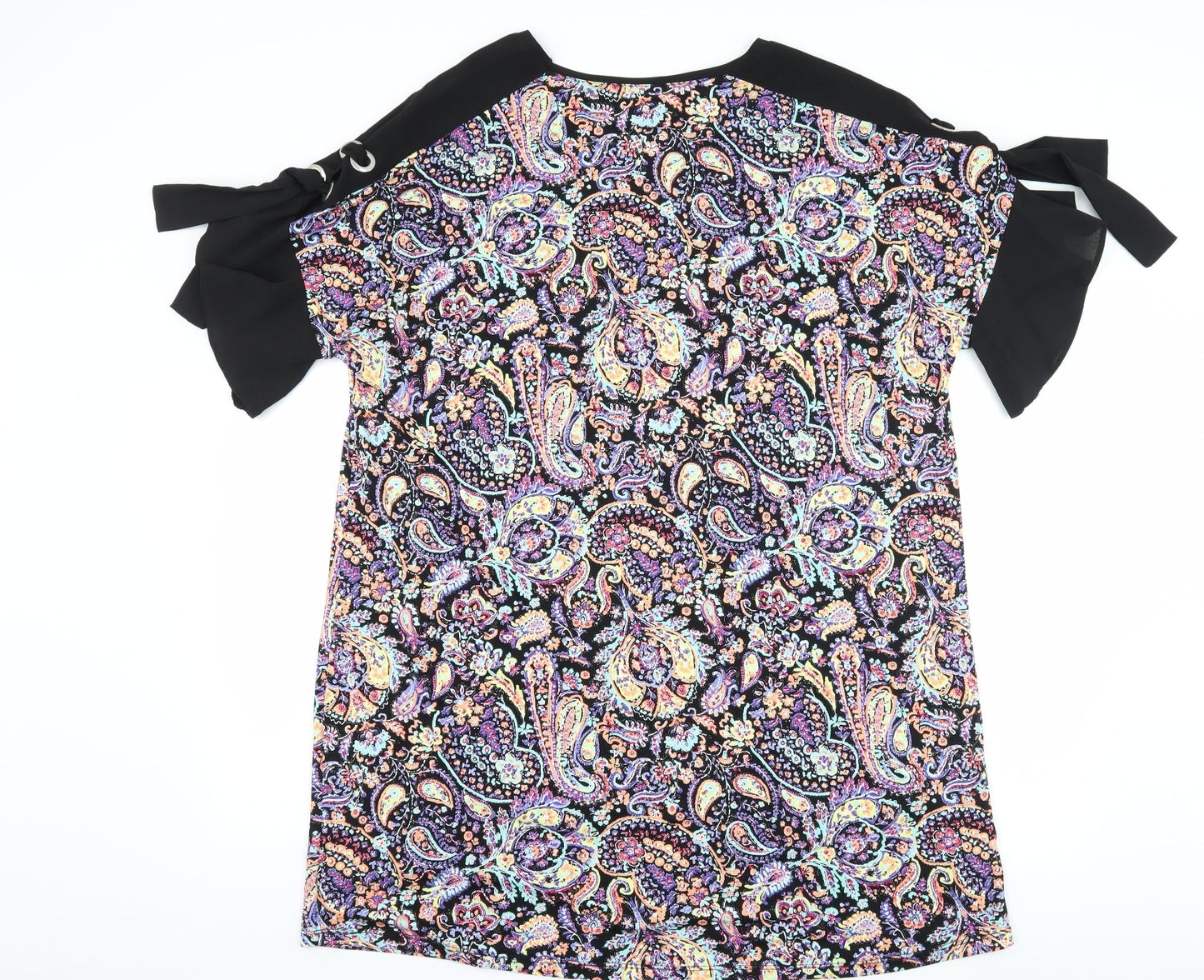 TU Womens Black Paisley  Shift  Size 16