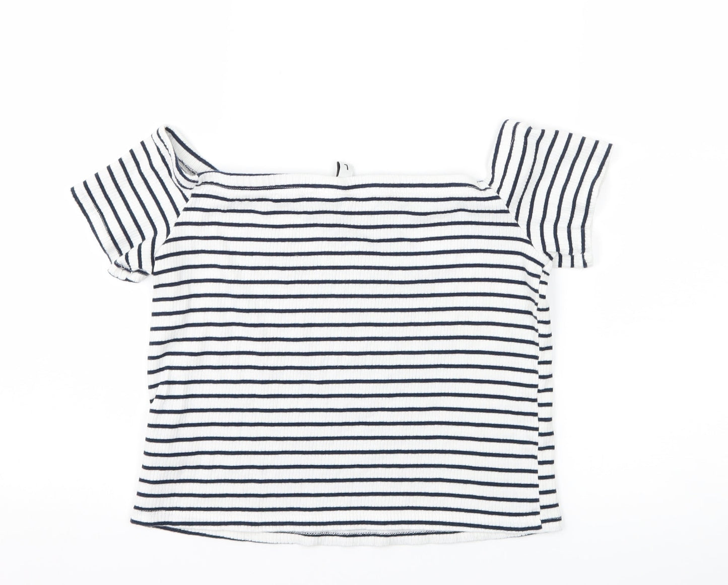 Womens UK Size L H&M Blue Cropped T-Shirt