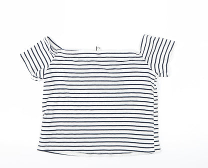 Womens UK Size L H&M Blue Cropped T-Shirt