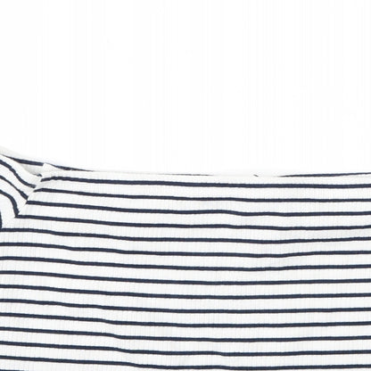 Womens UK Size L H&M Blue Cropped T-Shirt