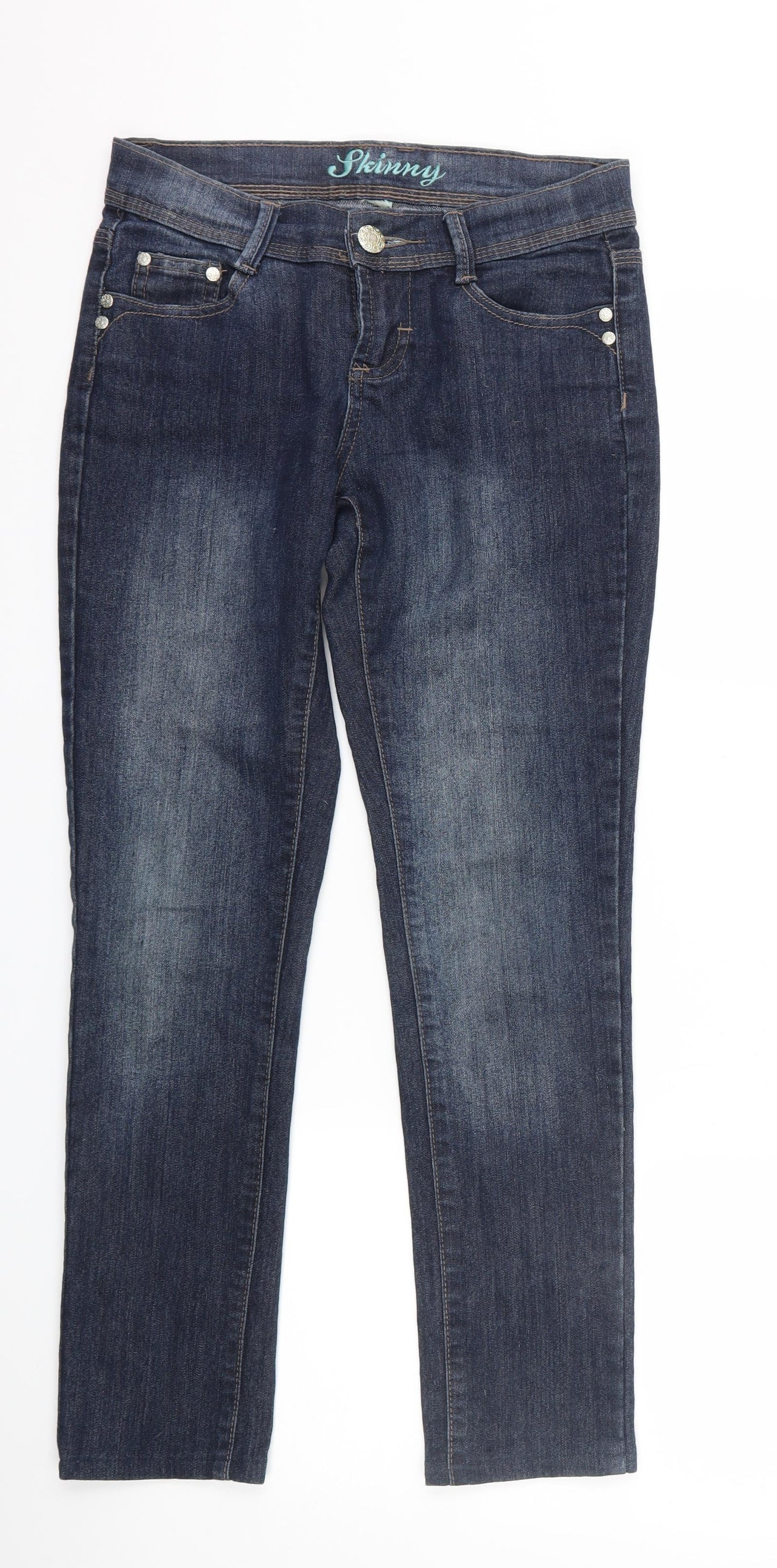 denim co Womens Blue  Denim Skinny Jeans Size 8 L26 in