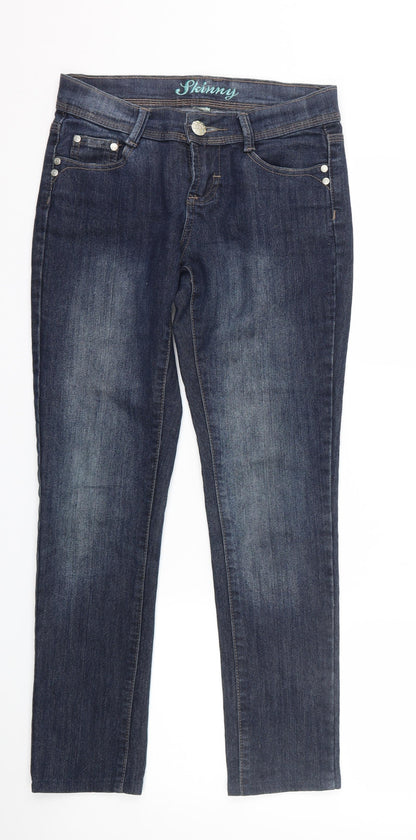 denim co Womens Blue  Denim Skinny Jeans Size 8 L26 in