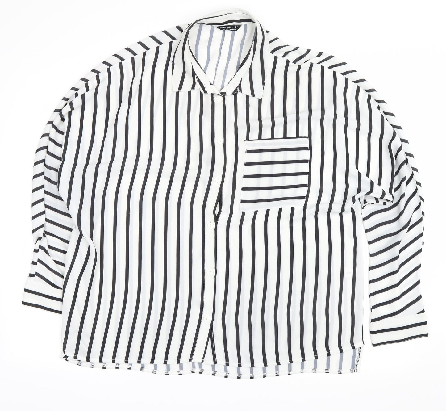 Womens UK Size 16 Select White Basic Button-Up