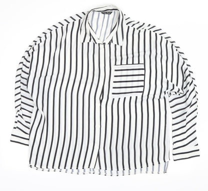 Womens UK Size 16 Select White Basic Button-Up