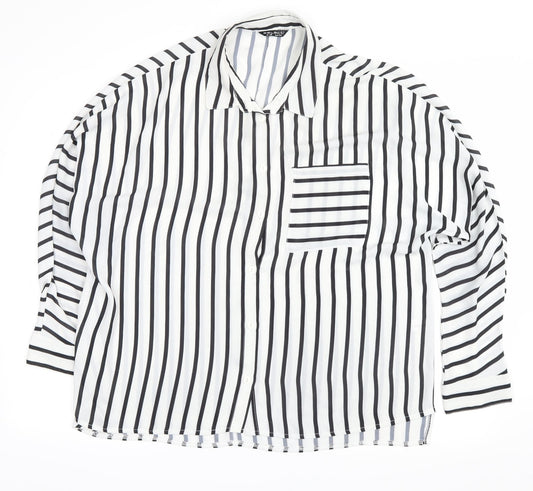 Womens UK Size 16 Select White Basic Button-Up