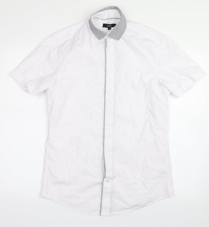 George Mens White    Button-Up Size 15