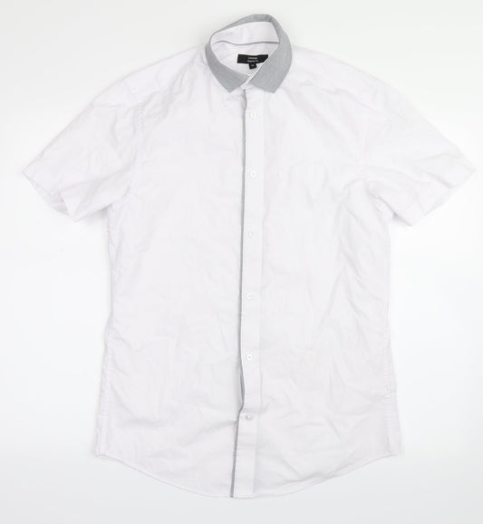 George Mens White    Button-Up Size 15