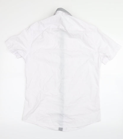 George Mens White    Button-Up Size 15