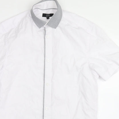George Mens White    Button-Up Size 15