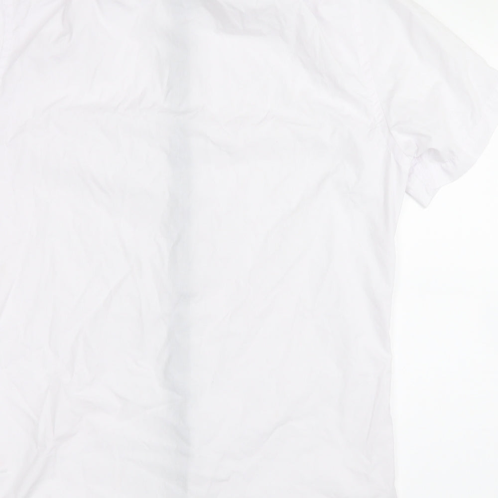 George Mens White    Button-Up Size 15