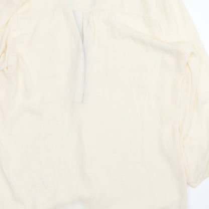 Womens UK Size 8 H&M White Basic Button-Up