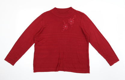 Bon Marché Womens Red   Pullover Jumper Size M