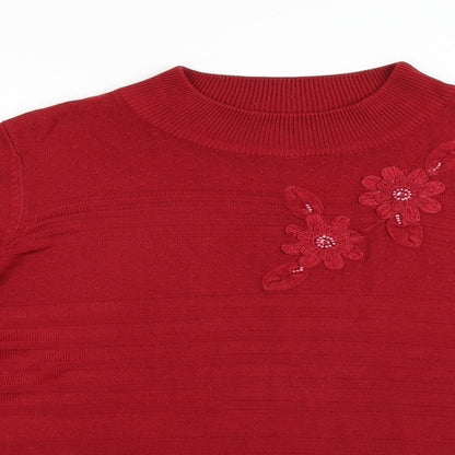 Bon Marché Womens Red   Pullover Jumper Size M