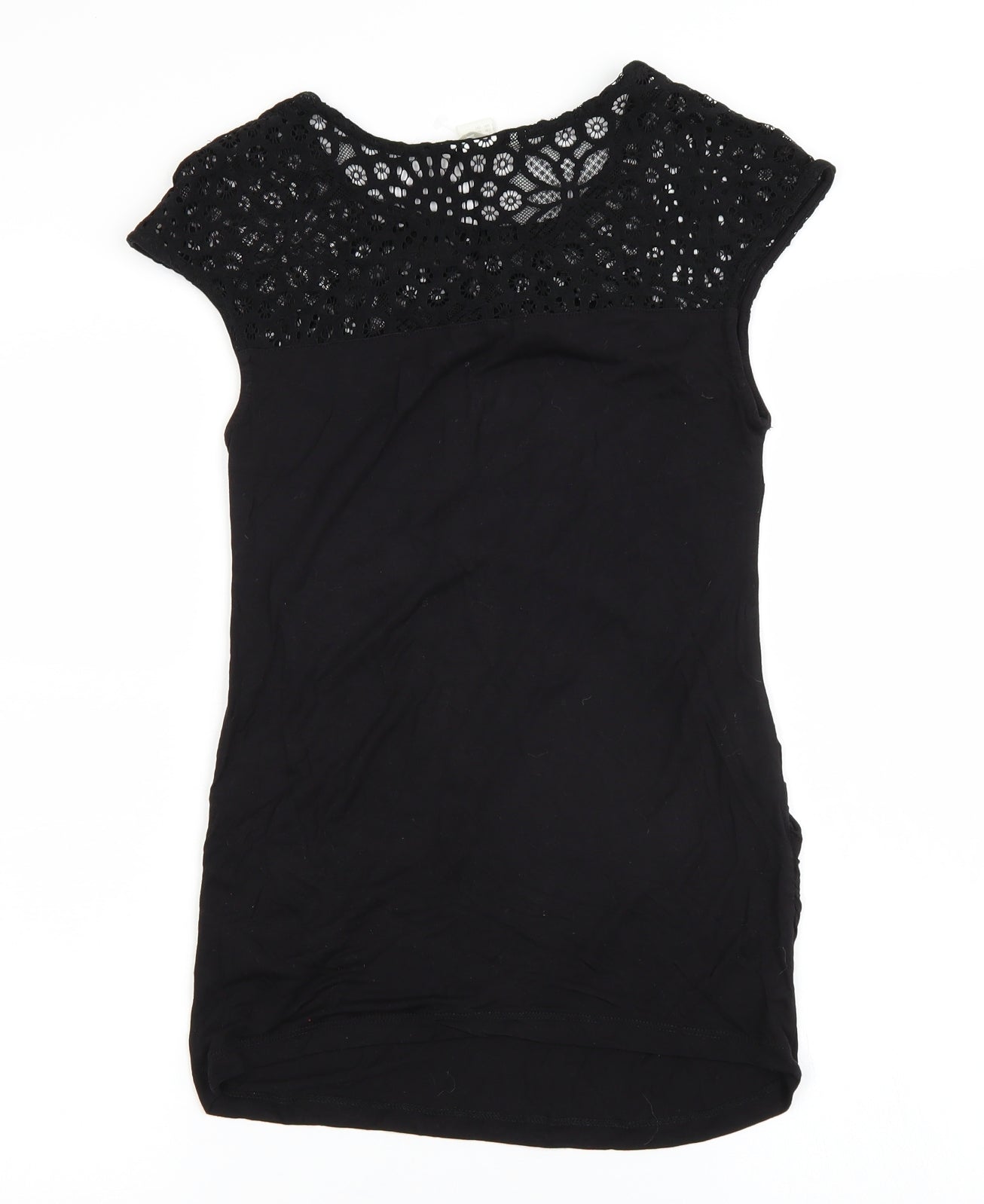 Womens UK Size S H&M Black Basic T-Shirt