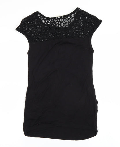 Womens UK Size S H&M Black Basic T-Shirt