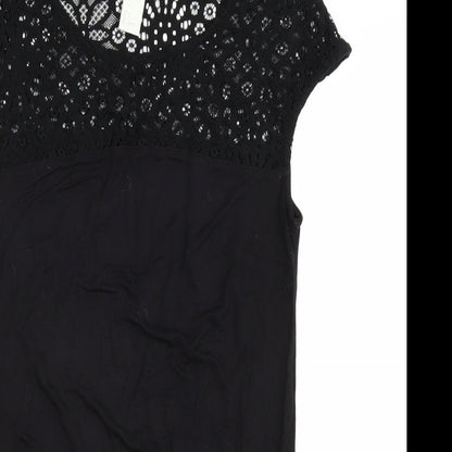 Womens UK Size S H&M Black Basic T-Shirt