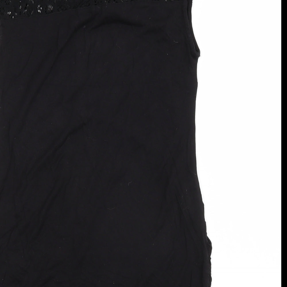 Womens UK Size S H&M Black Basic T-Shirt