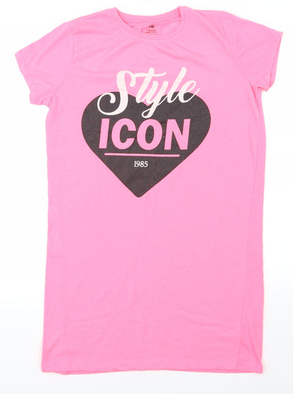 Primark Girls Pink   Basic T-Shirt Size 11-12 Years  - style icon