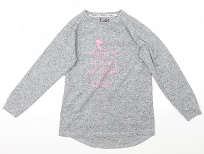 Tinkerbell Girls Grey   Pullover Jumper Size 12-13 Years  - pixie dust