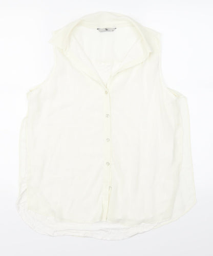 tu  Womens Ivory   Basic Blouse Size 12