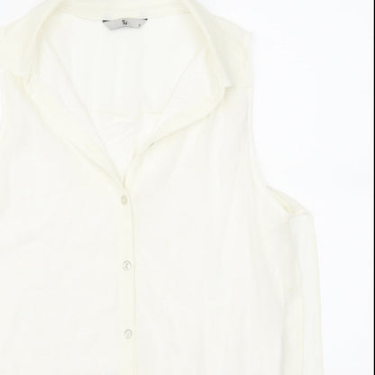 tu  Womens Ivory   Basic Blouse Size 12
