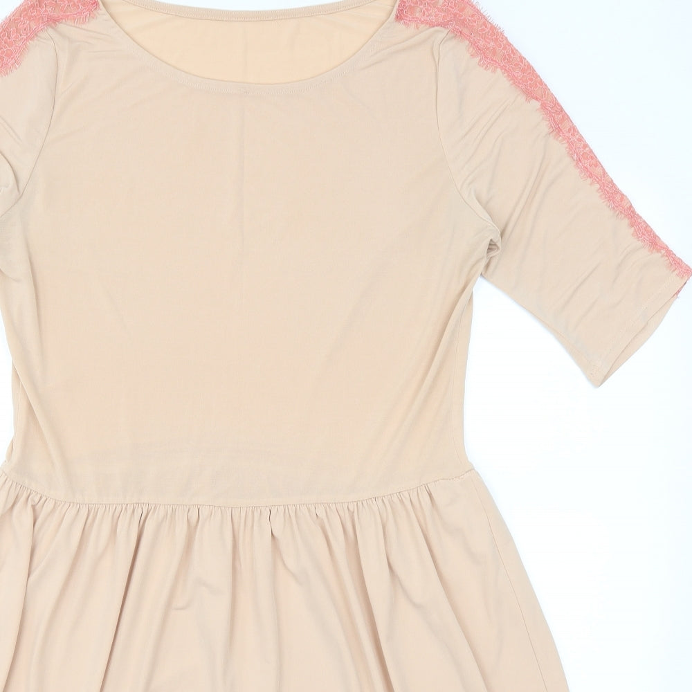 Be Beau Womens Pink   Fit & Flare  Size 14