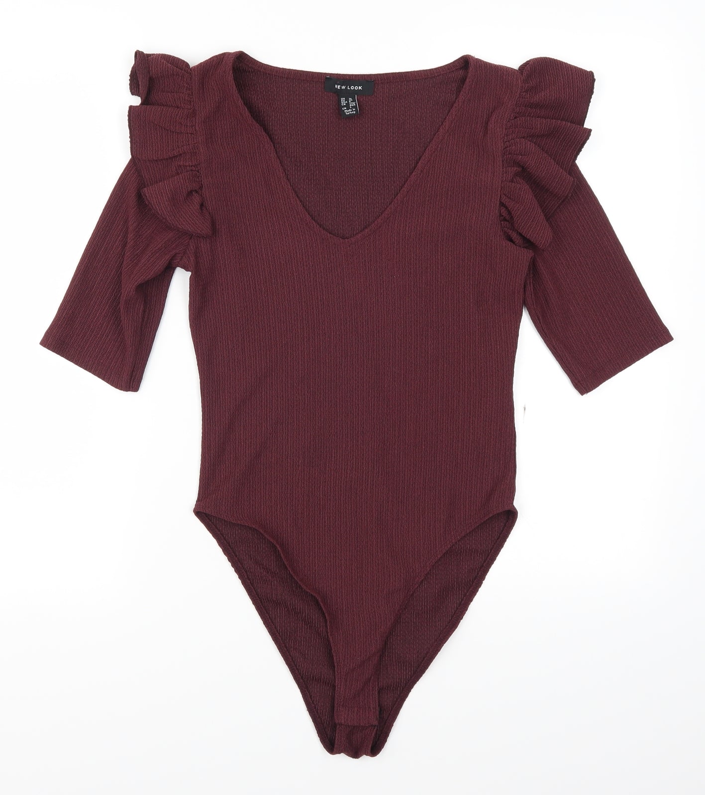 New Look Womens Red   Bodysuit One-Piece Size 10