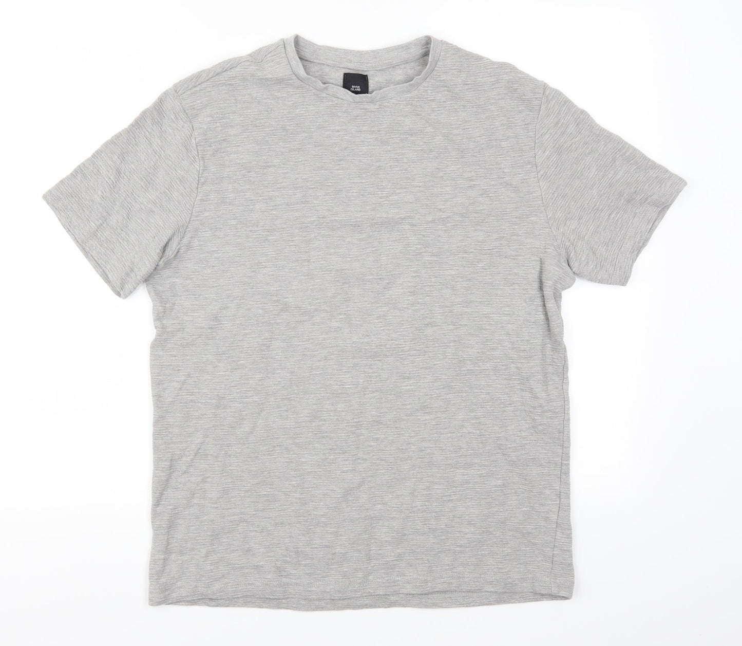 Womens UK Size M River Island Grey Basic T-Shirt