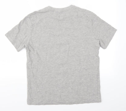 Womens UK Size M River Island Grey Basic T-Shirt