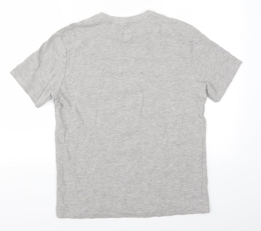 Womens UK Size M River Island Grey Basic T-Shirt