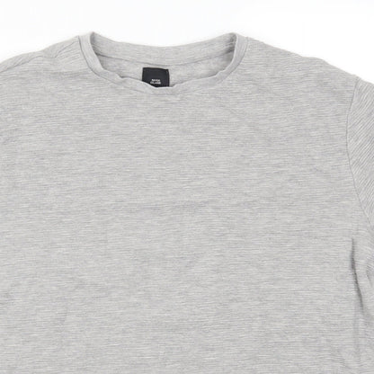 Womens UK Size M River Island Grey Basic T-Shirt