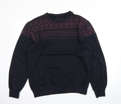 Easy Mens Blue   Pullover Jumper Size M