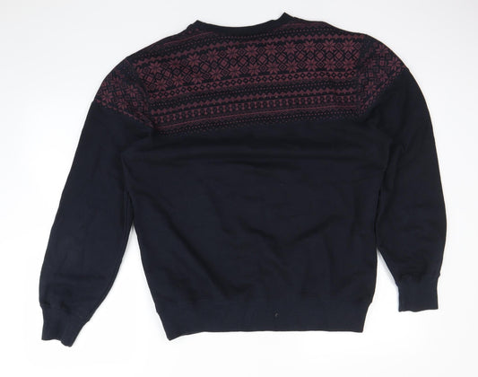 Easy Mens Blue   Pullover Jumper Size M