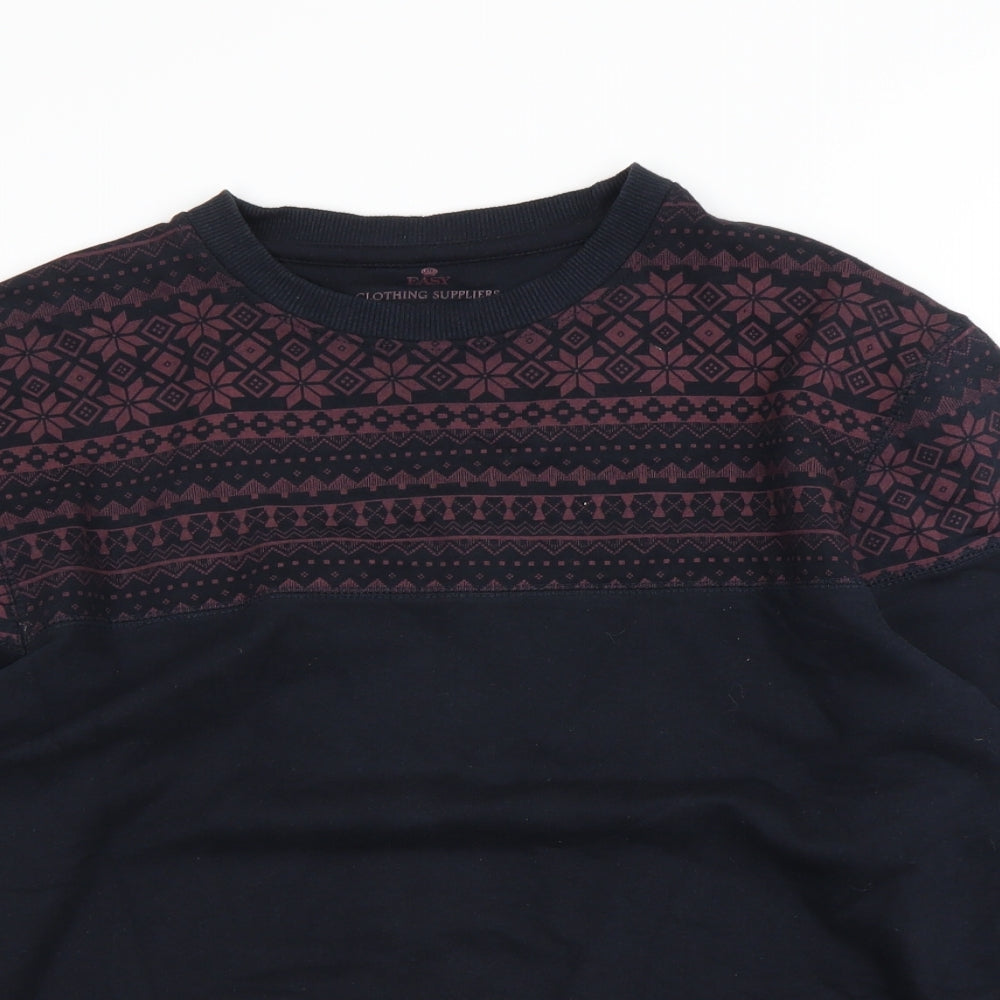 Easy Mens Blue   Pullover Jumper Size M