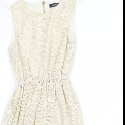 jasmine Womens Beige   Fit & Flare  Size 8