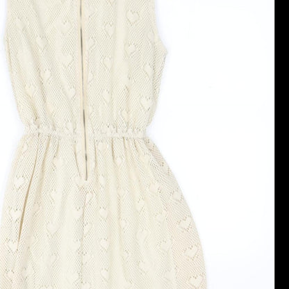 jasmine Womens Beige   Fit & Flare  Size 8