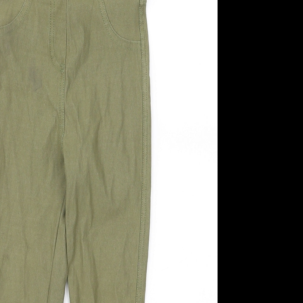 Preworn Girls Green   Jegging Trousers Size 4 Years