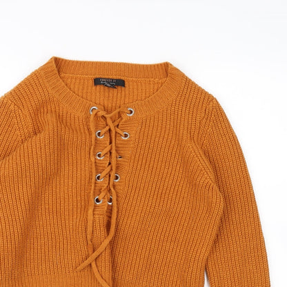 FOREVER 21 Womens Orange   Pullover Jumper Size M
