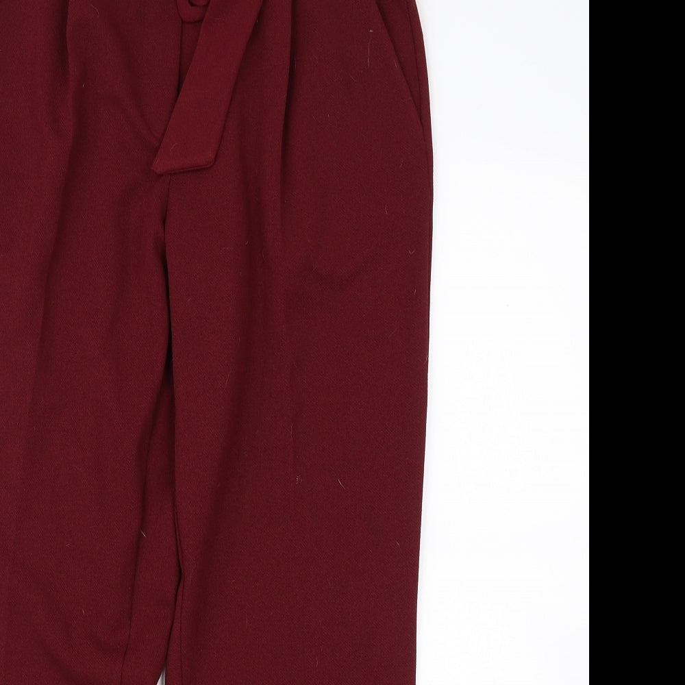New Look Womens Red   Dress Pants Trousers Size 10 L27 in