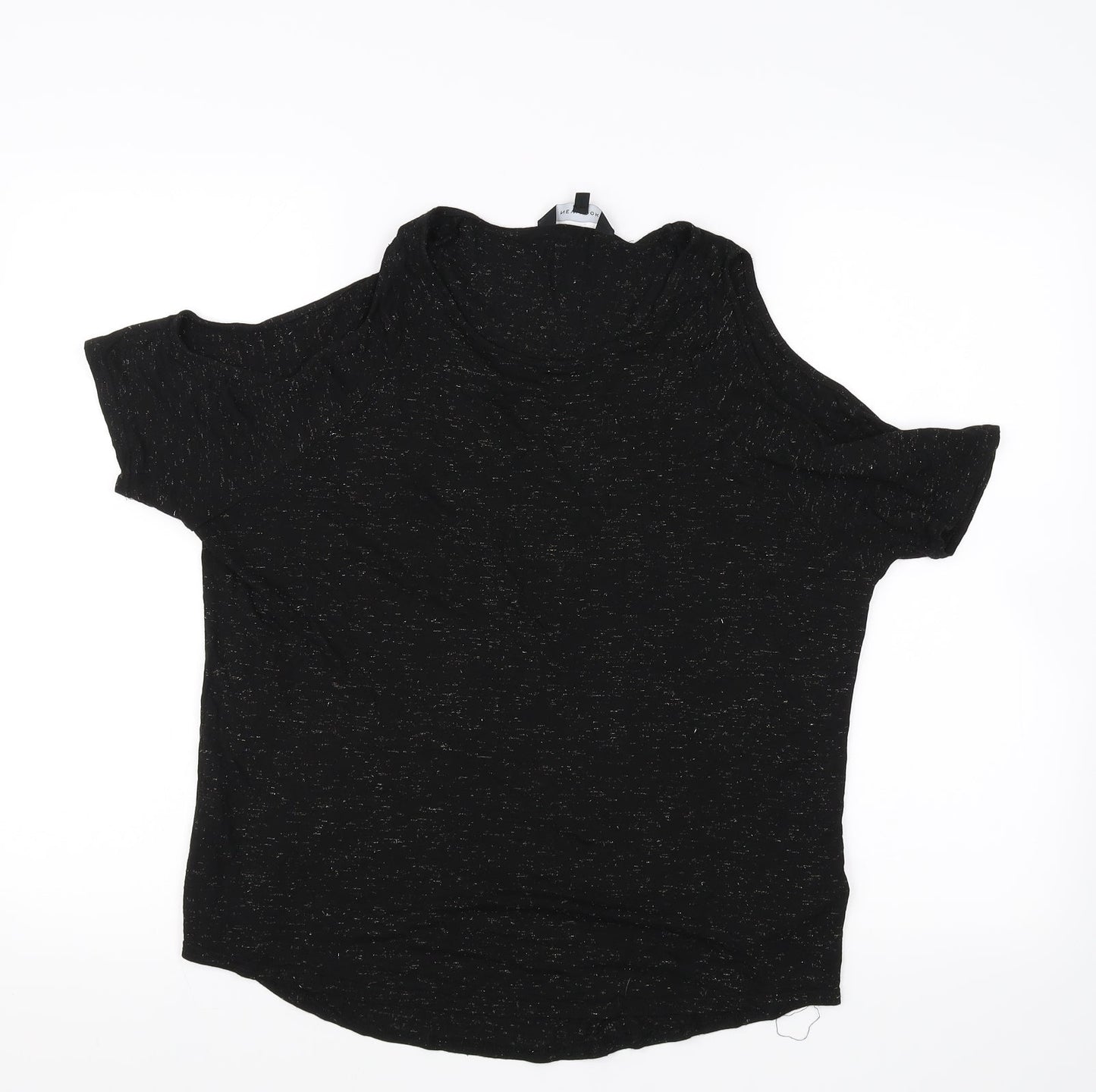 Womens UK Size 12 New Look Black Basic T-Shirt