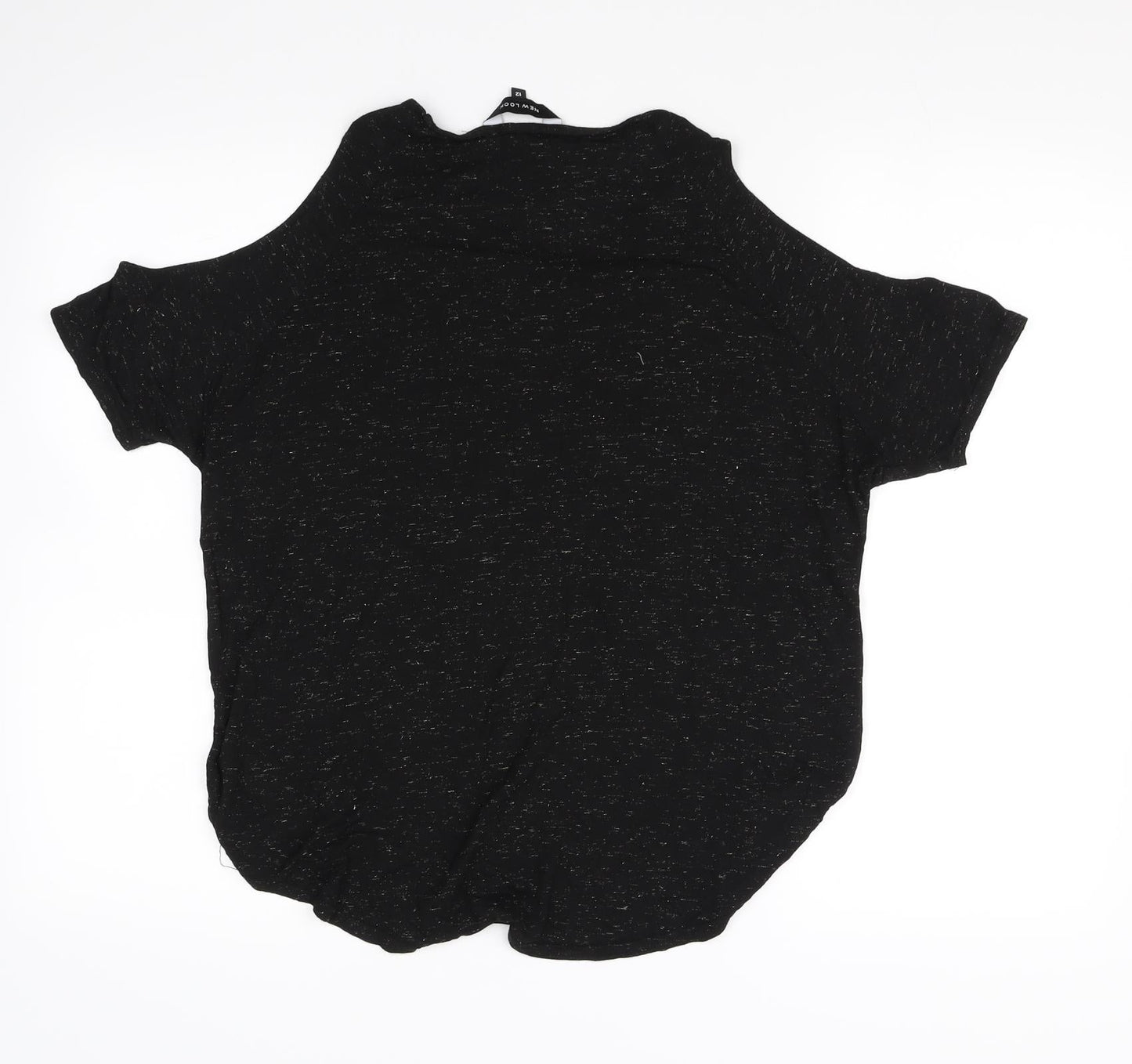 Womens UK Size 12 New Look Black Basic T-Shirt