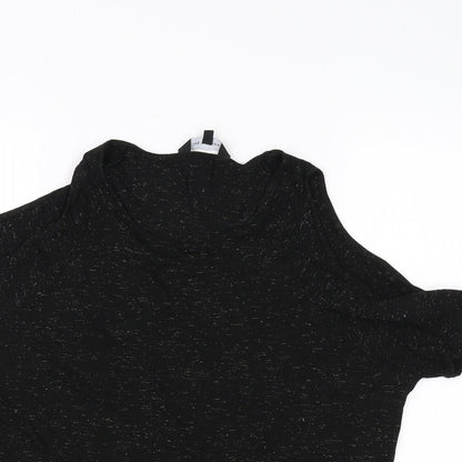 Womens UK Size 12 New Look Black Basic T-Shirt