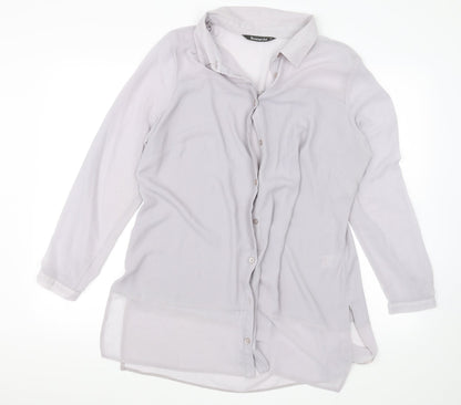 Womens UK Size 18 Bonmarche Grey Basic Button-Up