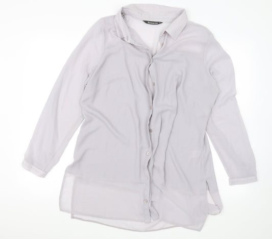 Bonmarche Womens Grey   Basic Button-Up Size 18