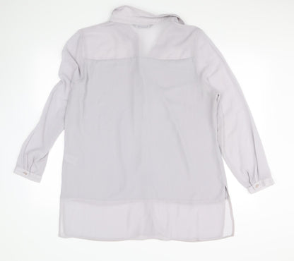 Womens UK Size 18 Bonmarche Grey Basic Button-Up
