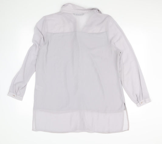 Bonmarche Womens Grey   Basic Button-Up Size 18